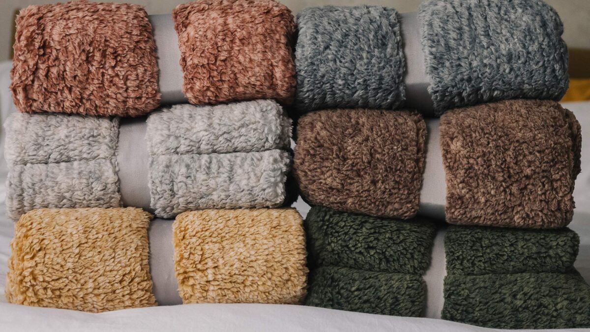 cosy fleece throws colour range