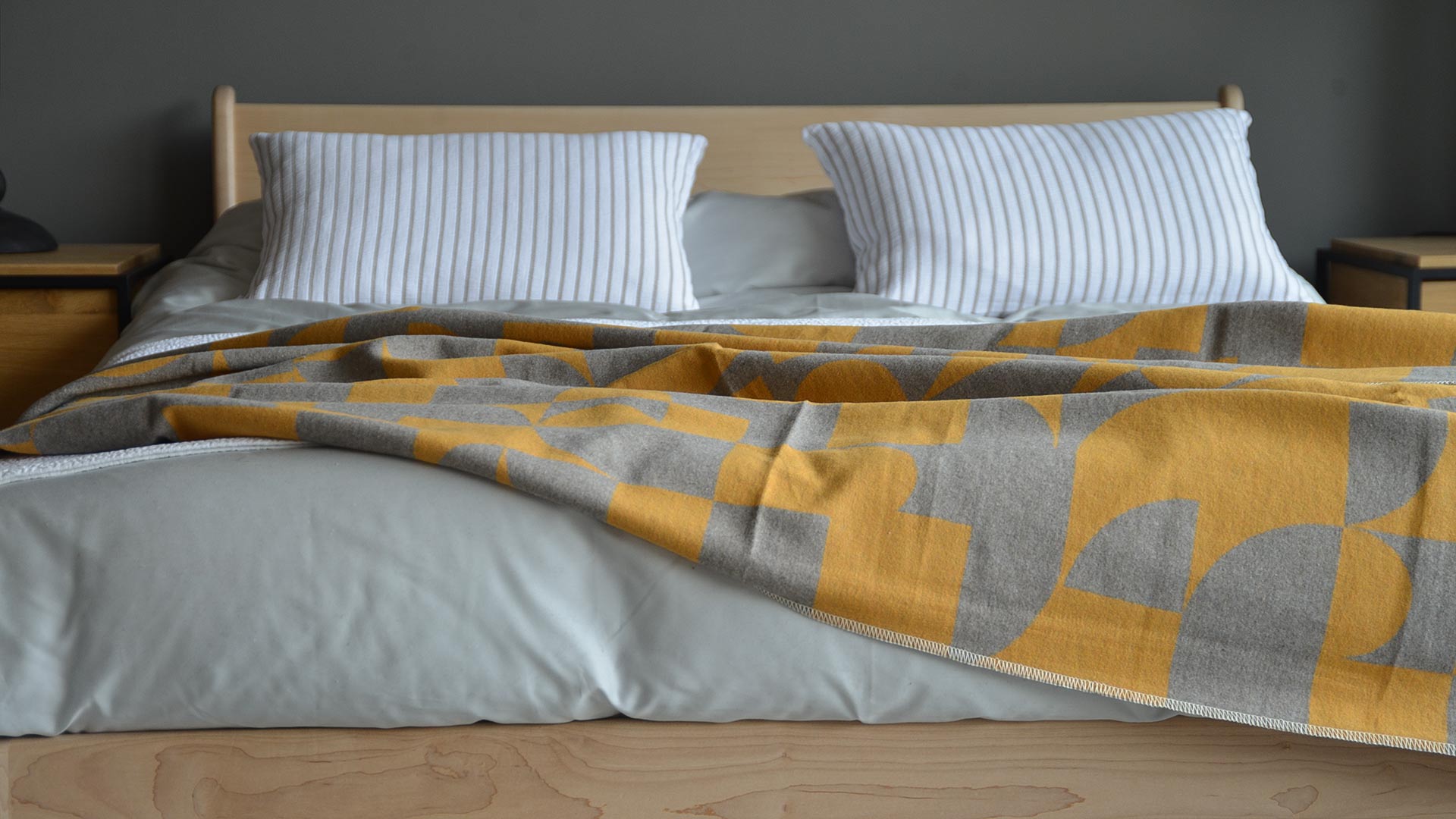 Blankets with Modern Graphic Patterns | Natural Bed Company