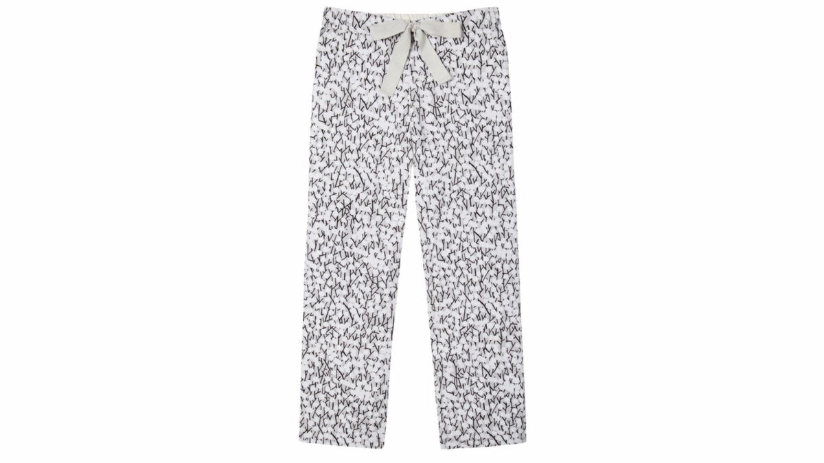 cotton PJs trousers winter catkins print
