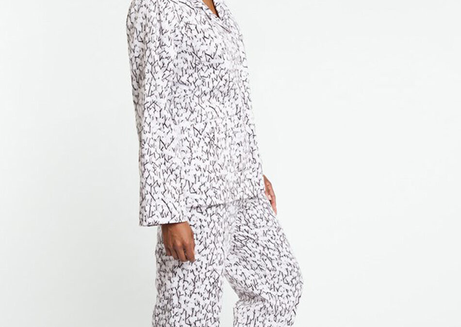 cotton PJs winter catkins print