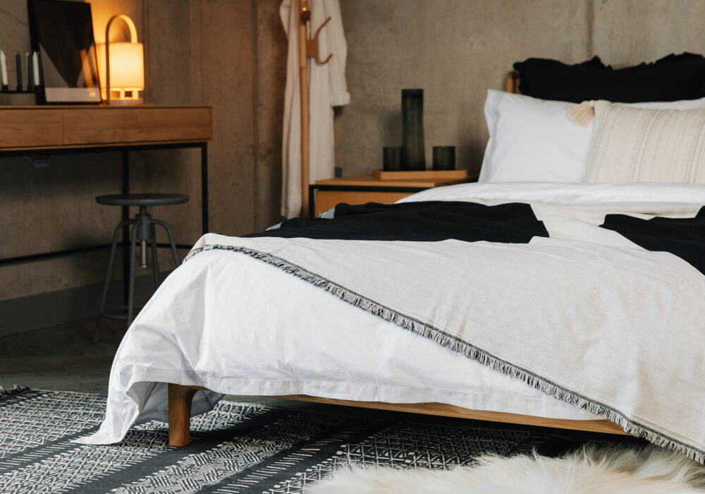 Monochrome Cotton Rich Rugs - Natural Bed Company