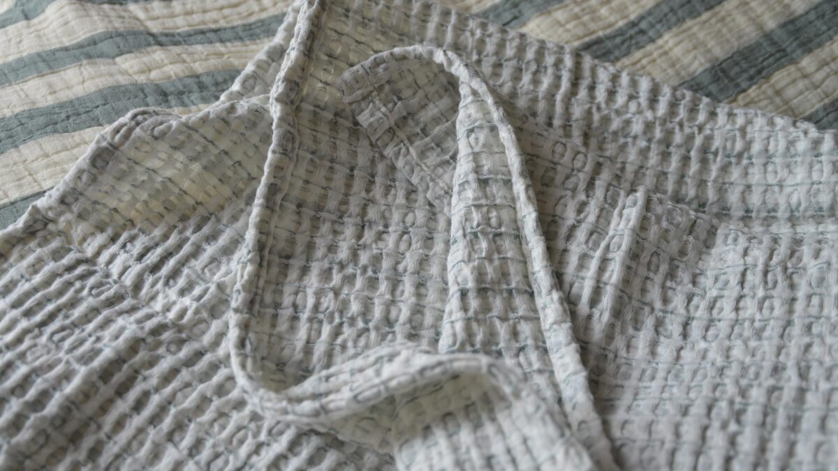 Pale Cotton Waffle Bedspreads - Image 6