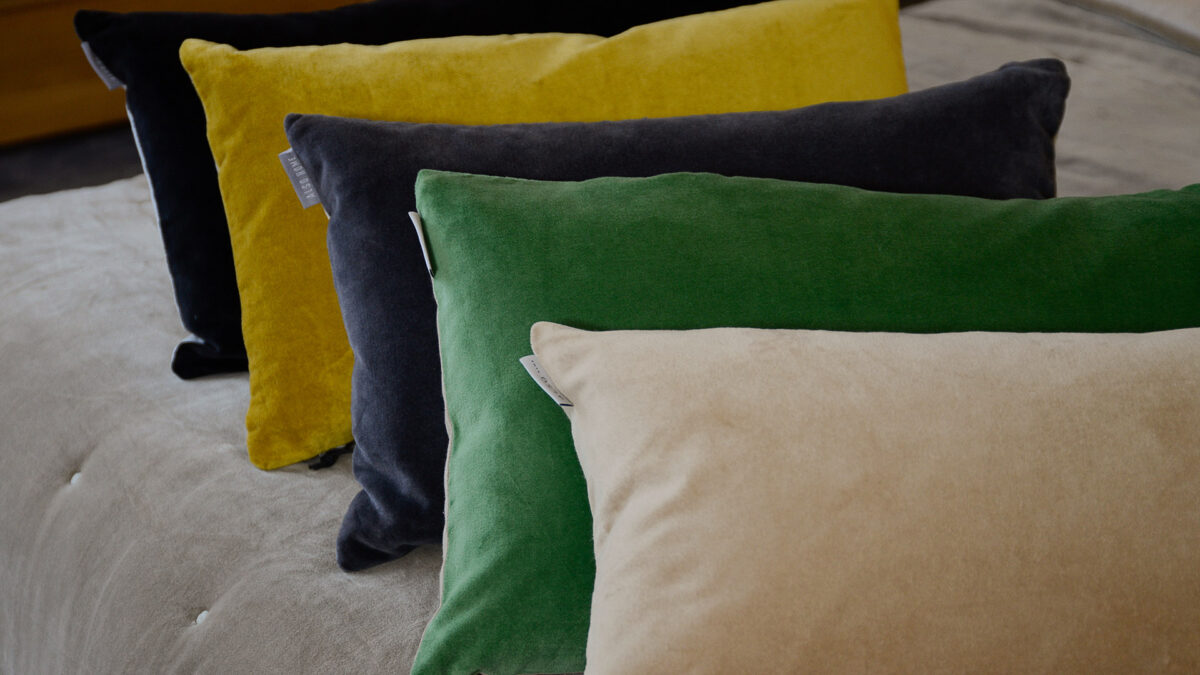 cotton velvet cushions