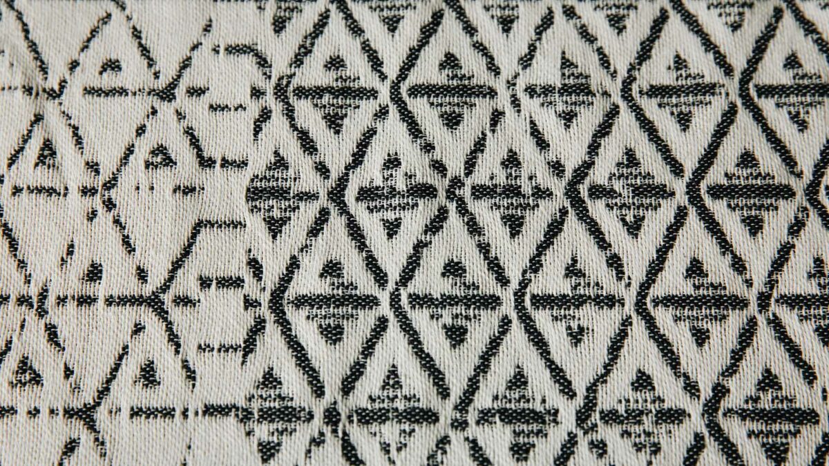 cream and black rug detail