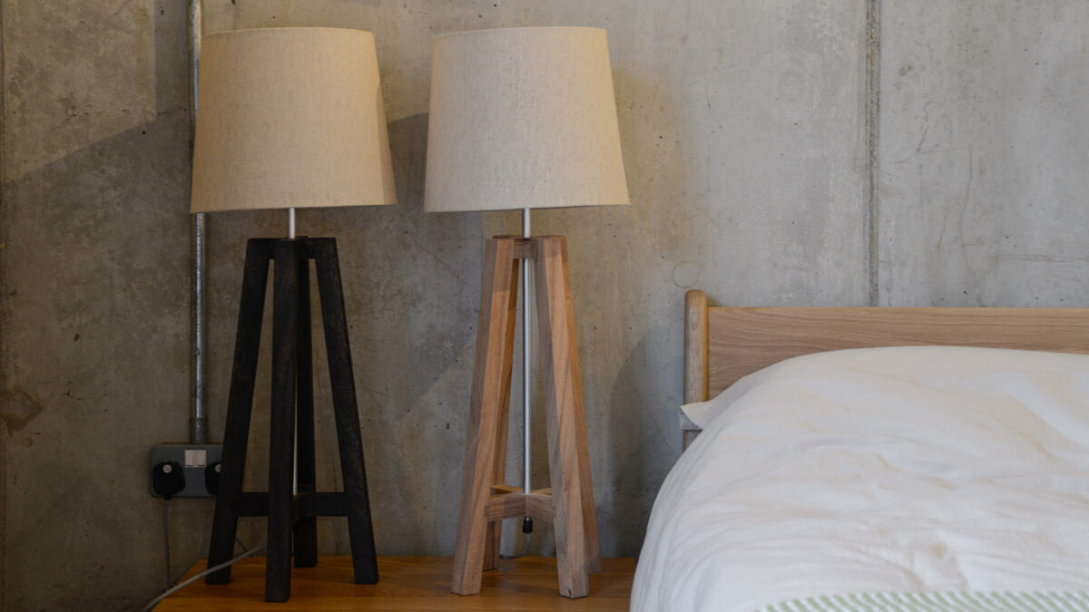cross lamp bases with ecru shades