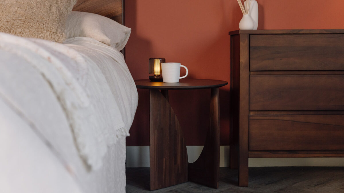 Modern Geometric Side Table - Oak, Black or Teak - Image 13