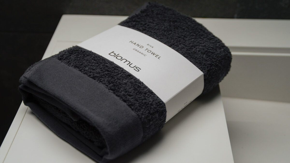 dark grey organic cotton towel