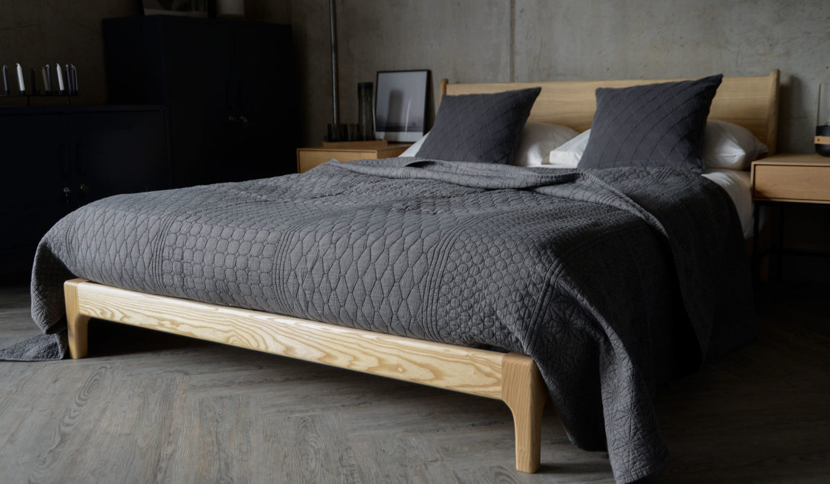 contemporary grey bedding