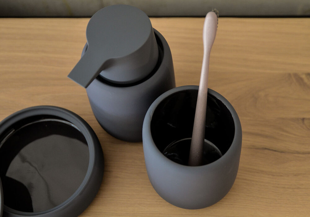 Dark Grey Bathroom Accessories Collection Natural Bed Company