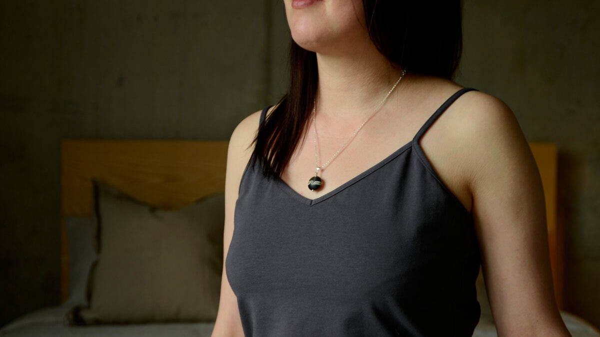 dark grey vest top