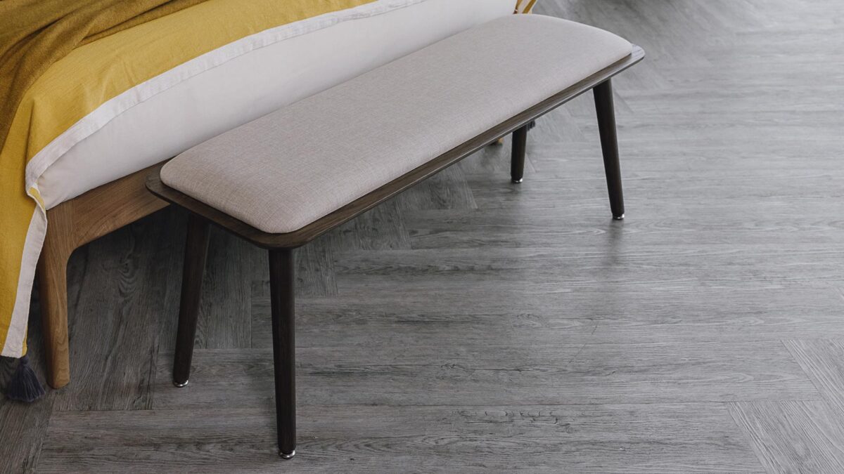 Padded Wooden Bench - Natural or Smoked - Image 2