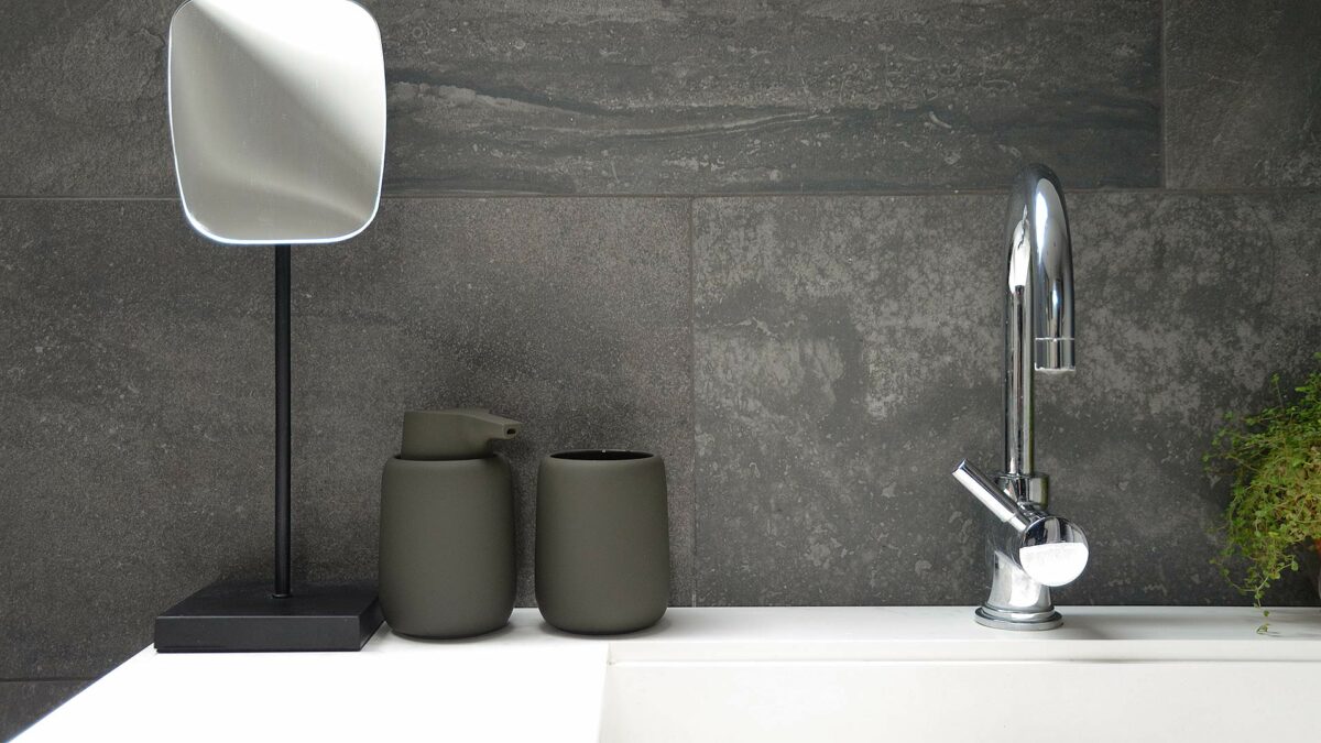 modern dark olive bathroom accessories