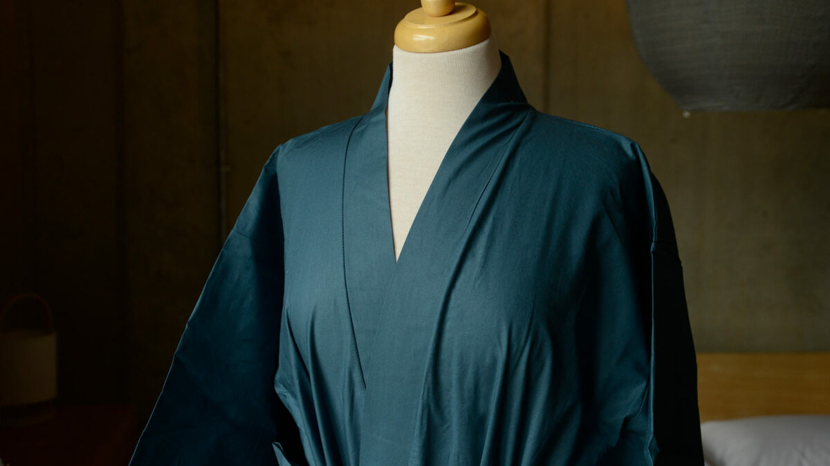 dark teal kimono robe 1920