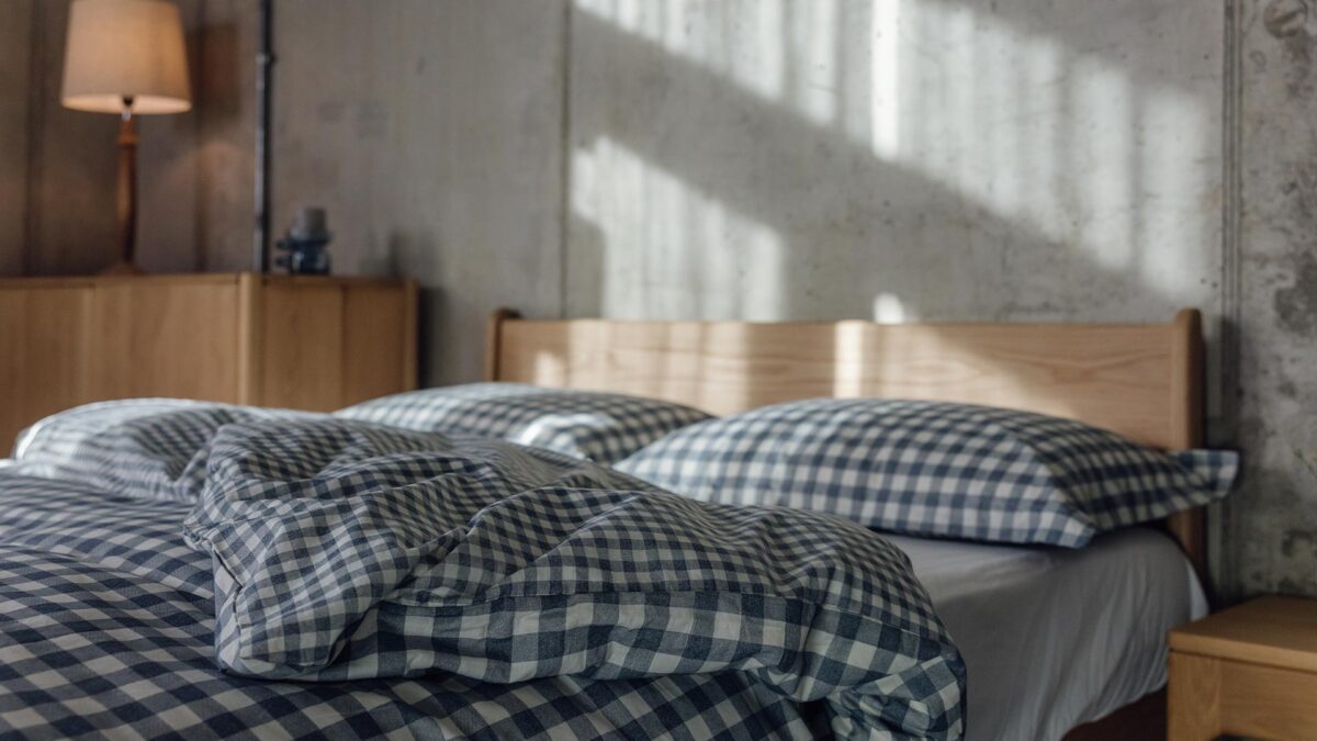 Gingham Cotton Bedding - Berry, Beige or Blue - Image 7