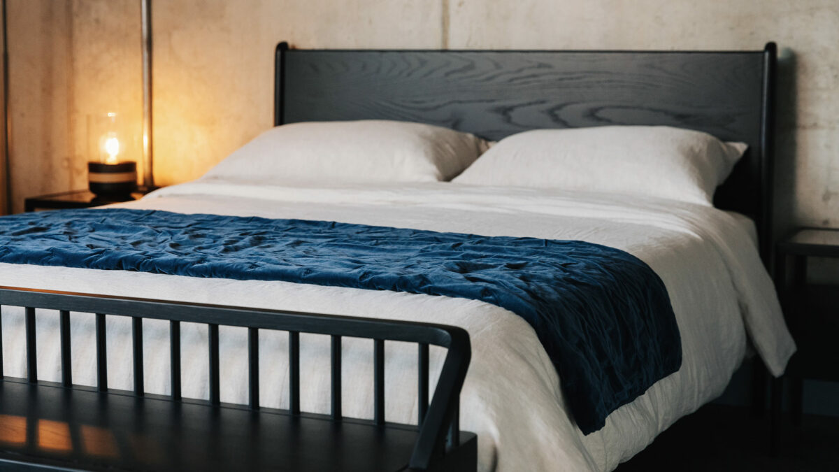 deep blue throw