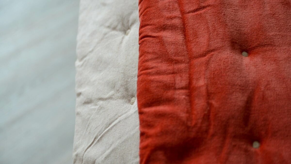 deep coral look velvet quilt