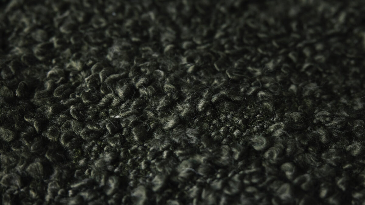 deep green textured throw