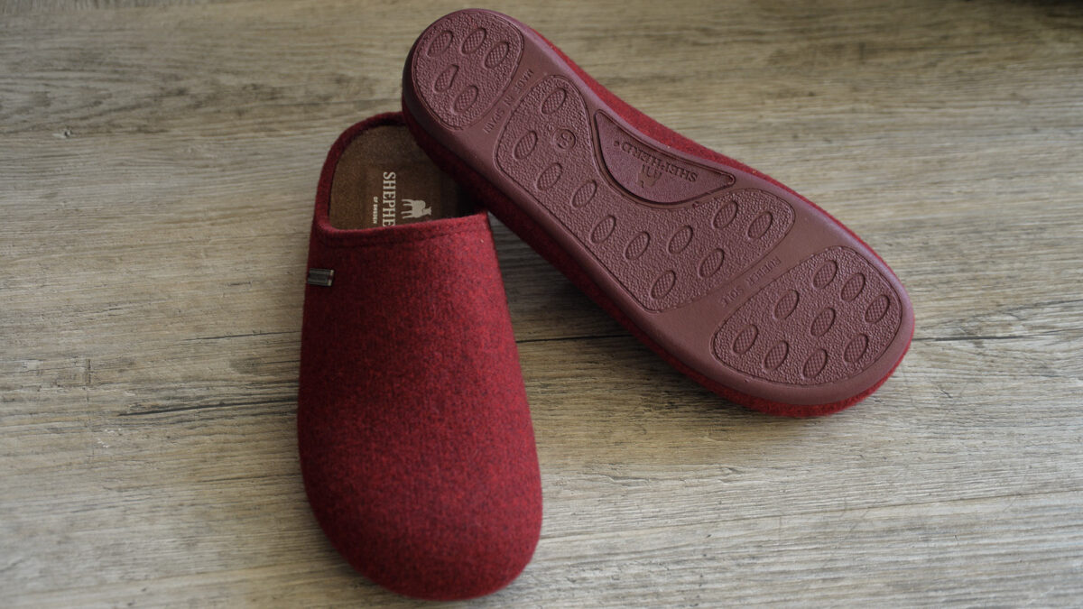 Women's Slippers - Stone or Dark Red - Image 4