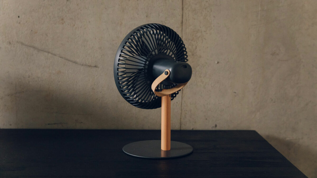 desk top fan back