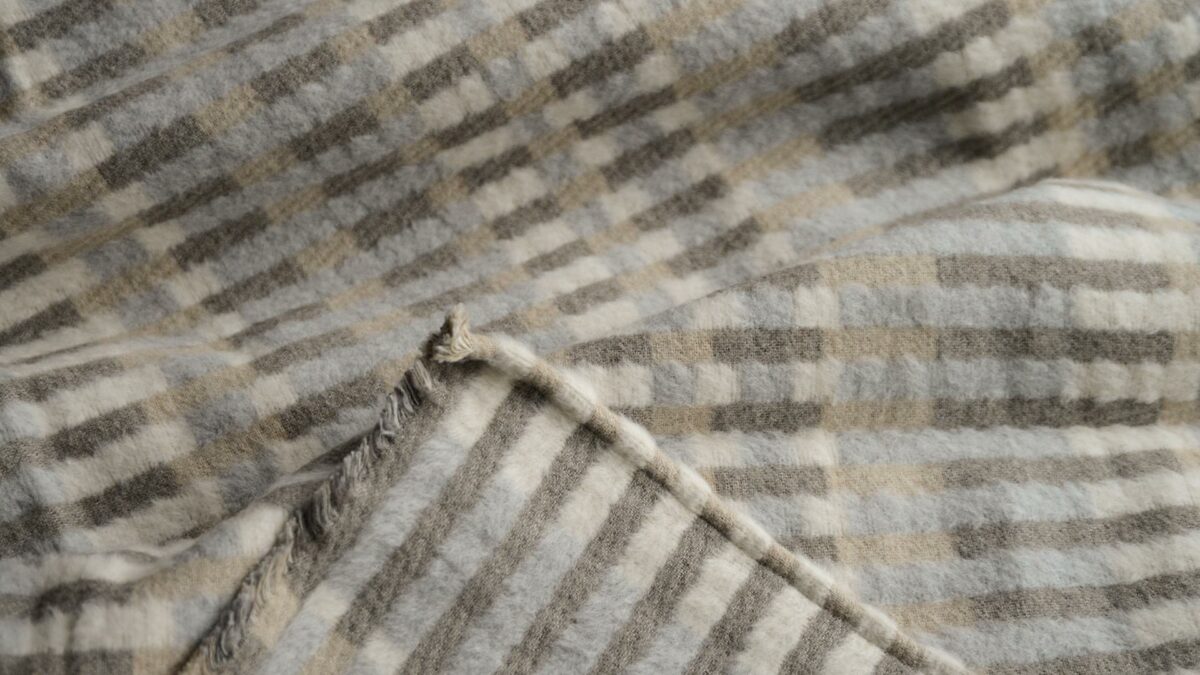 detail textured stripe taupe and baby blue