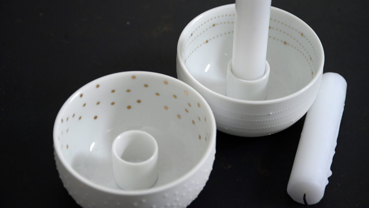 dish shaped candle holders