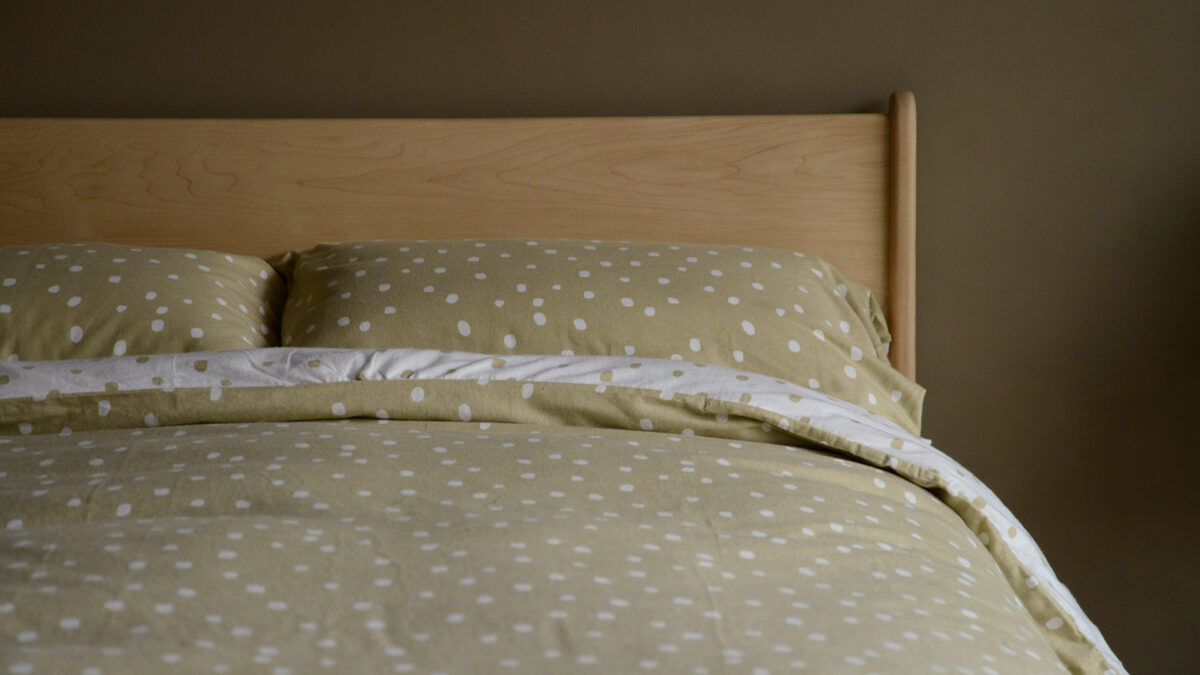 dots brushed cotton duvet set
