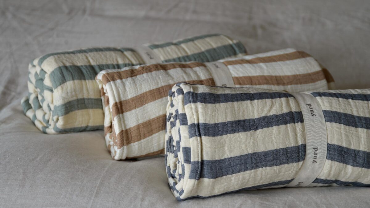 Relaxed Stripe Cotton Bedspreads - Image 5