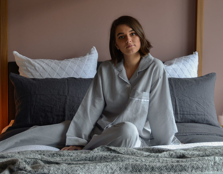 dove grey linen pyjamas 1920