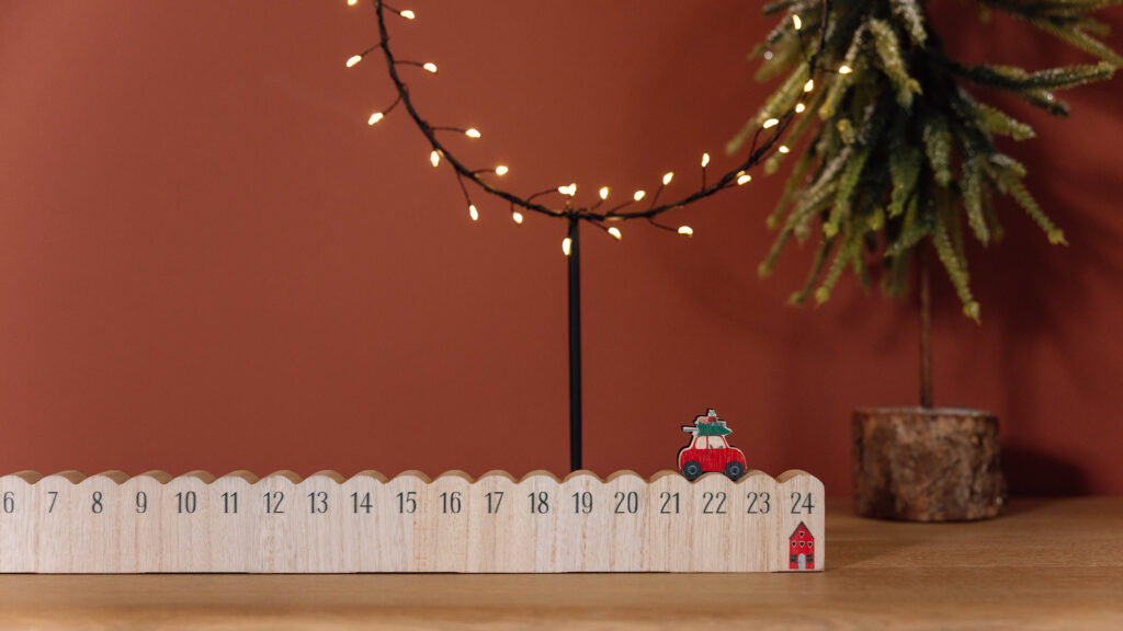 driving home for christmas wooden advent