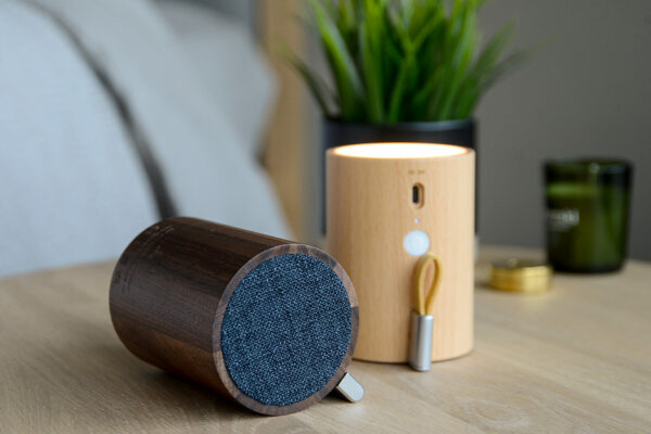 drum speakers walnut and beech