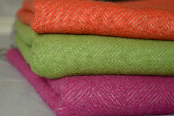 Bright Colour Herringbone Throws