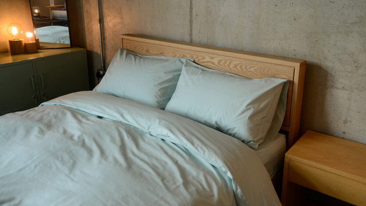 duck egg egyptian cotton on oak leith