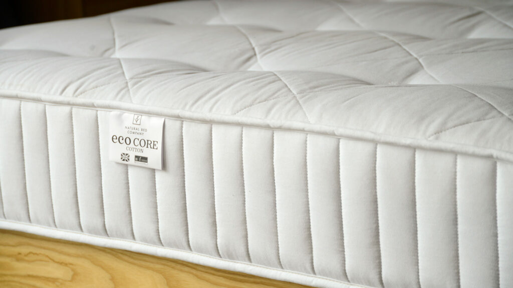 Eco friendly biodegradable and natural mattress with a cotton cover