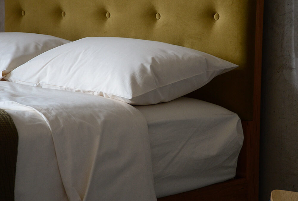 eco velvet headboard detail portrait