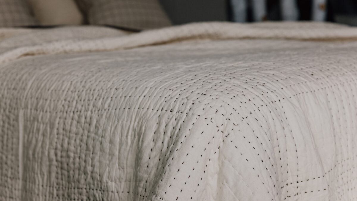 Contrast Stitch Bedspread - Image 6
