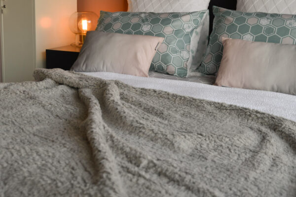 super soft ecru fleece throw