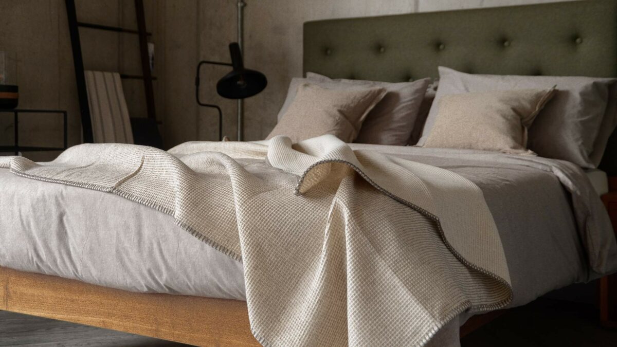 ecru waffle blanket