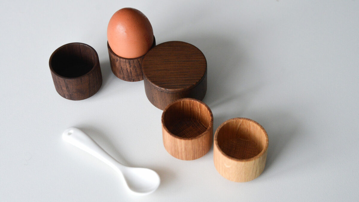 egg cups and salt pot