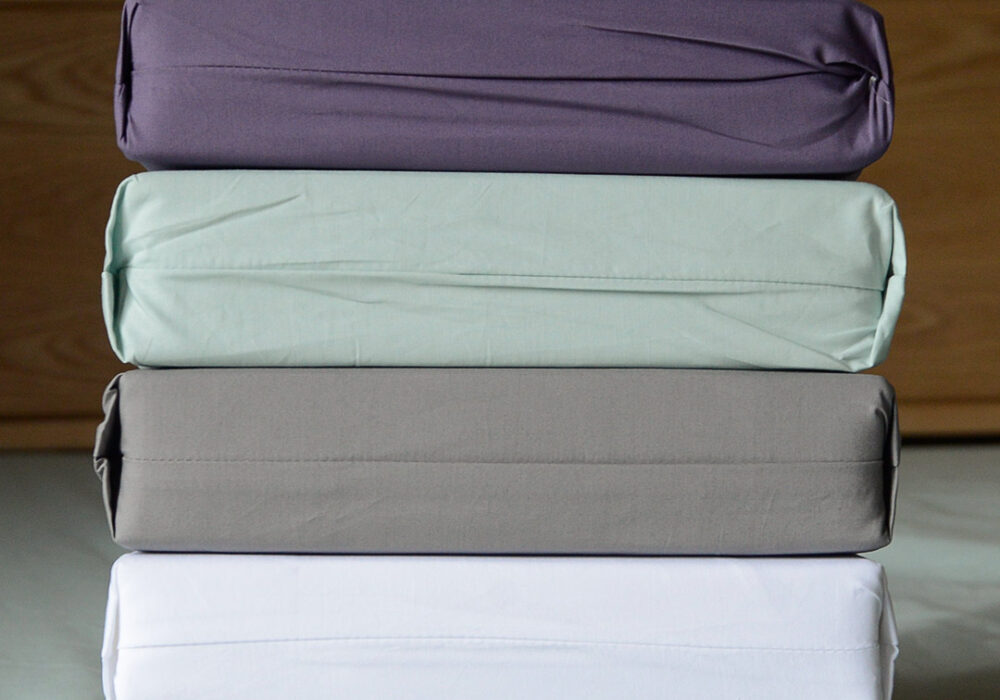 egyptian cotton bedding stack portrait