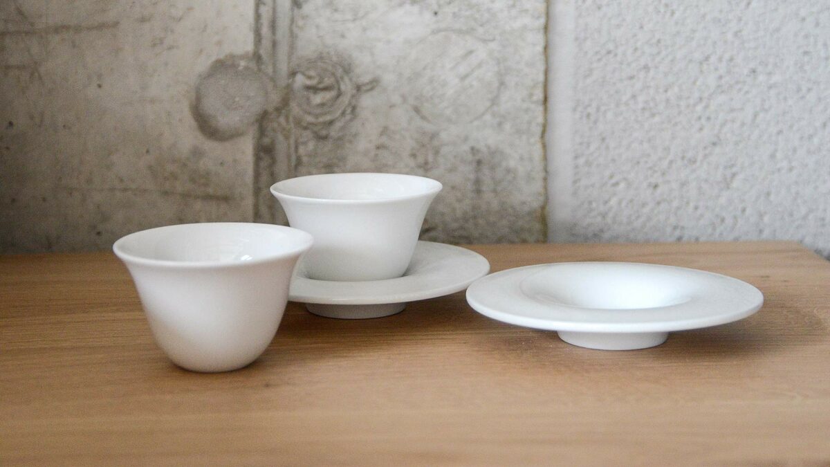 espresso cups and saucers