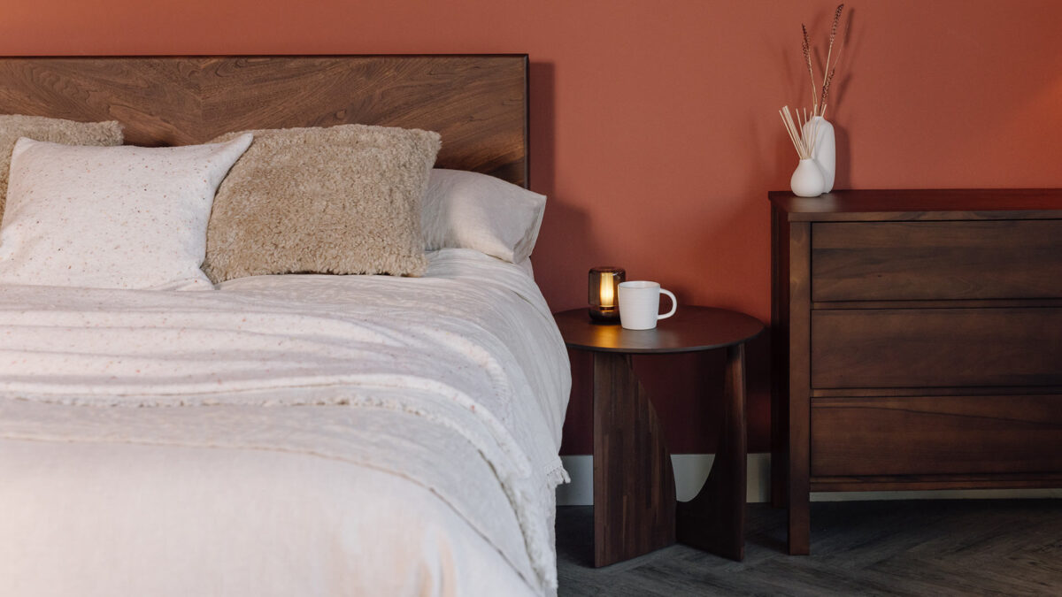 Modern Geometric Side Table - Oak, Black or Teak - Image 15