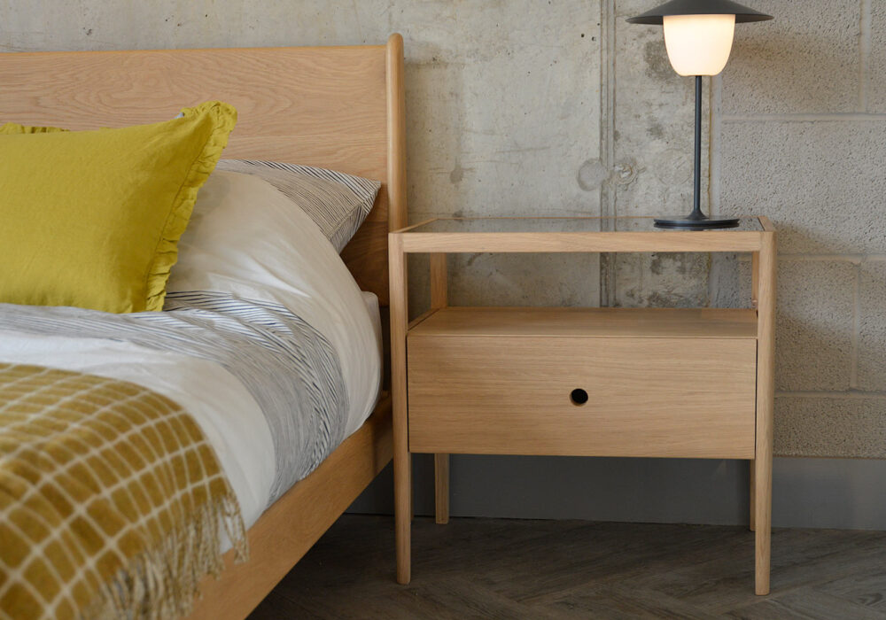 Spindle Bedside Table Ethnicraft Collection Natural Bed Company