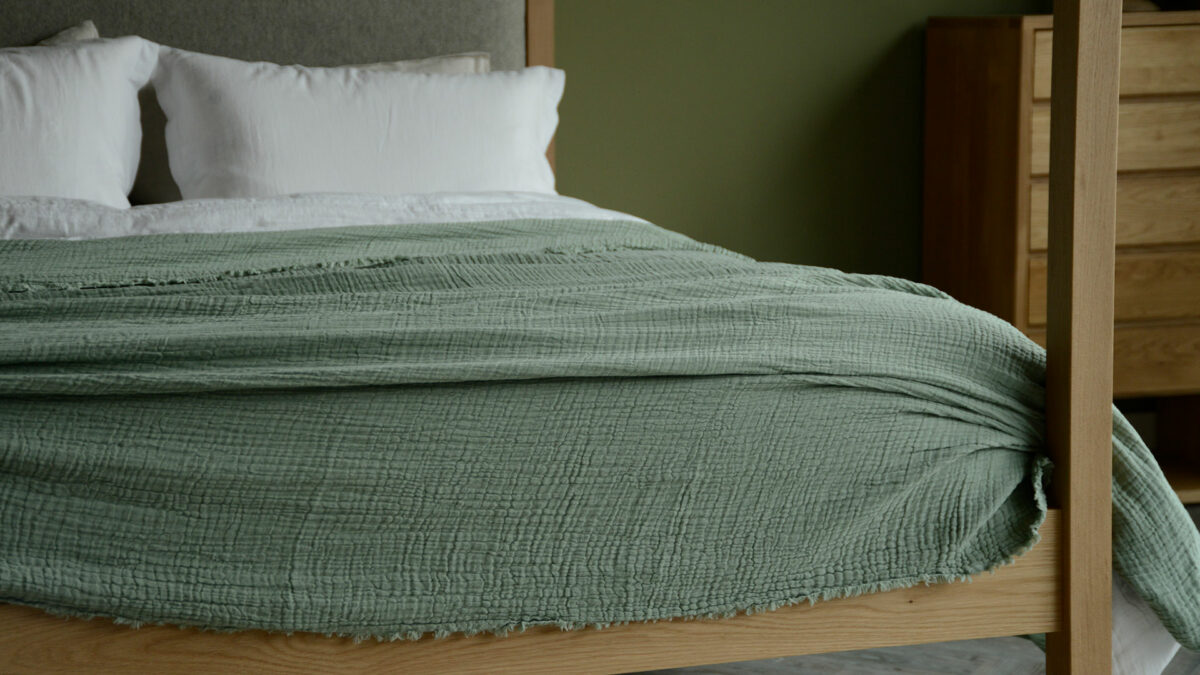 eucalyptus muslin bedspread