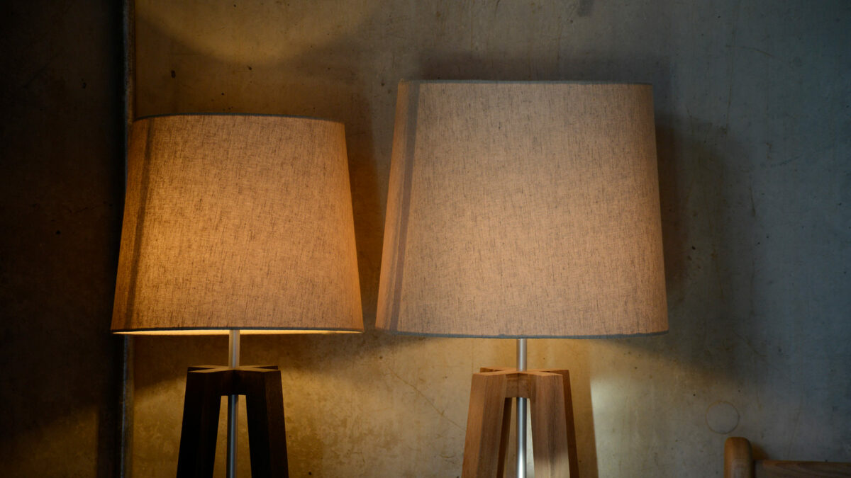 fabric shades with cross bases