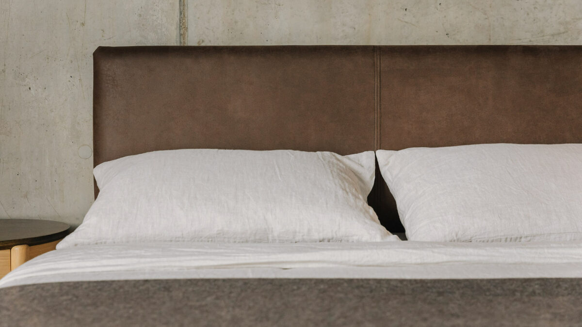 faix leather headboard detail front