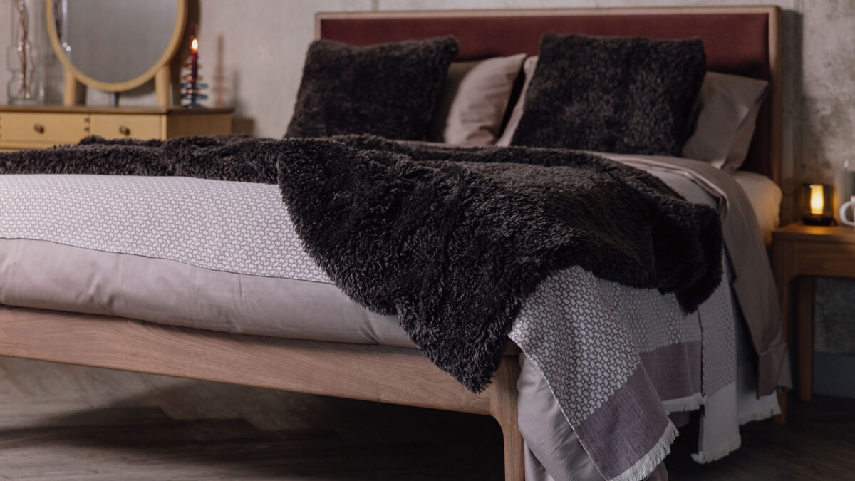 Curly Faux Fur Throw - Cocoa