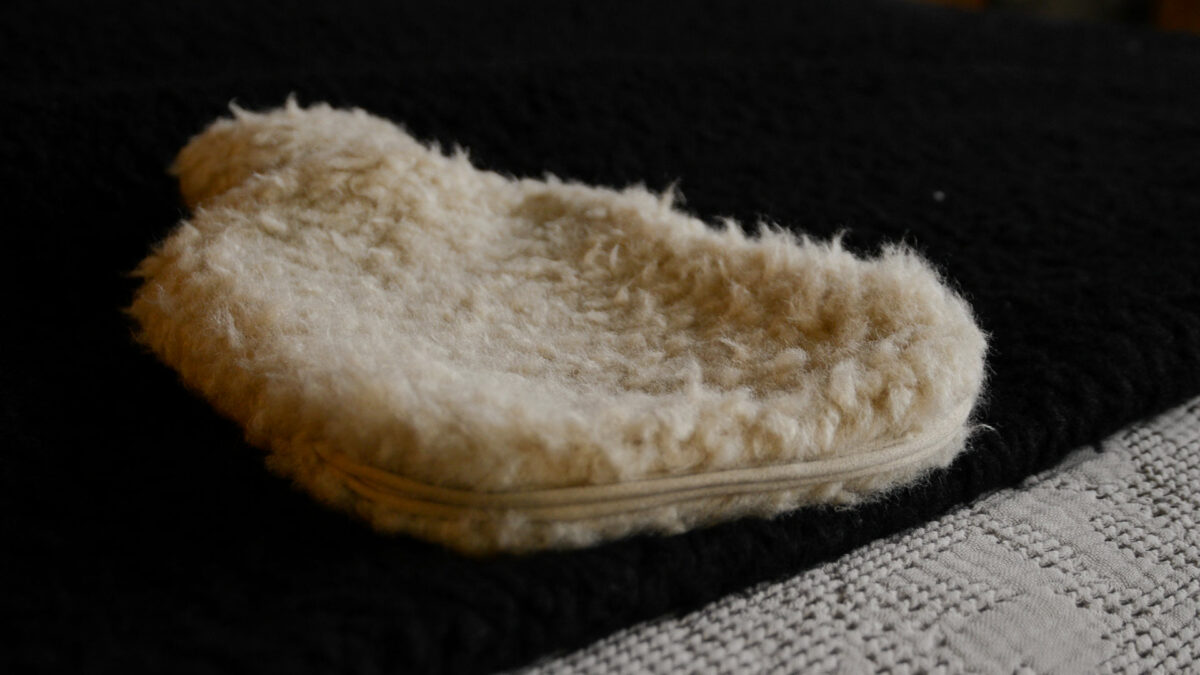 faux sheepskin hotwater bottle cover with zip