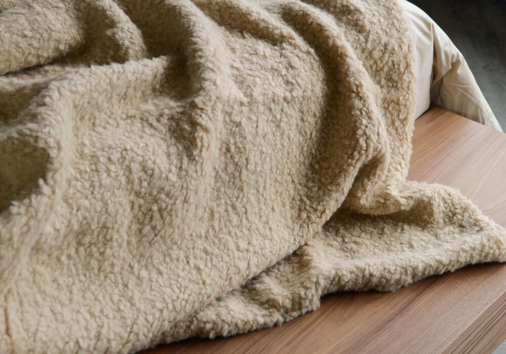 Faux Sheepskin Throws 3 Colours Natural Bed Company