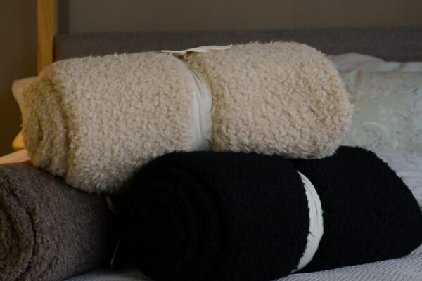 softest sheepskin effect throws in 3 colours