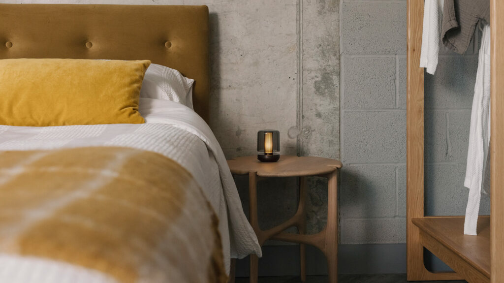 firefly lamp on Pi bedside table